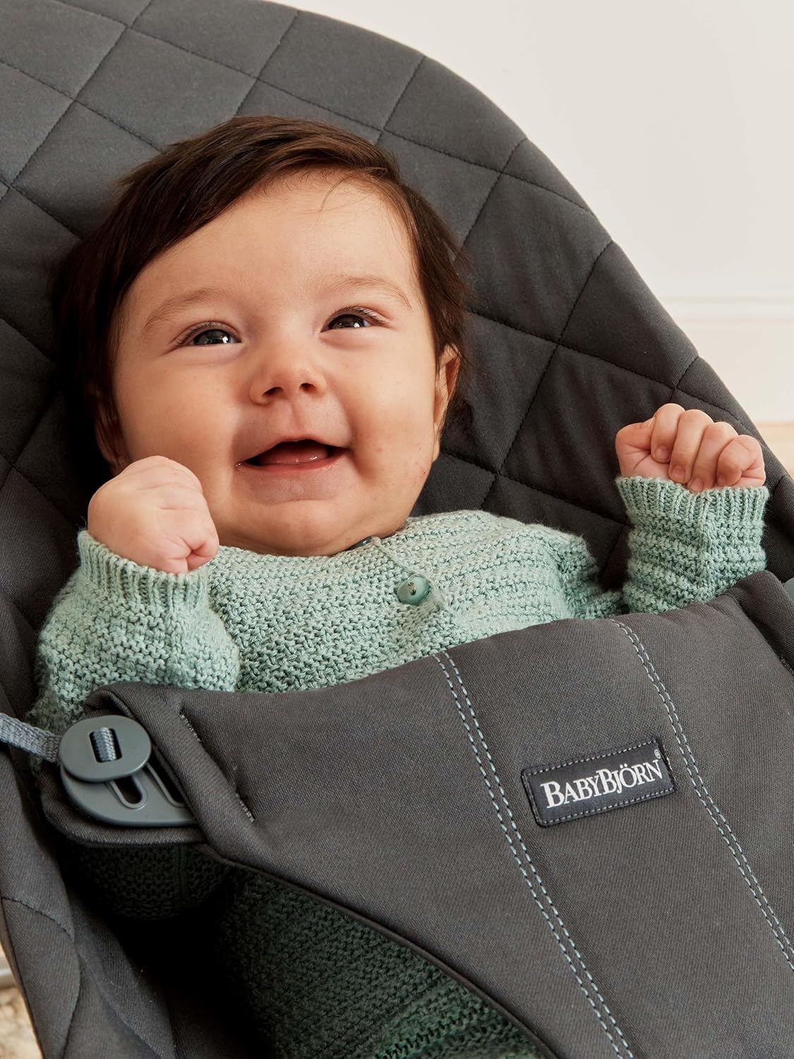 BabyBjörn Hamaca Bliss, Tejido, Acolchado clásico, Antracita - imagen 5
