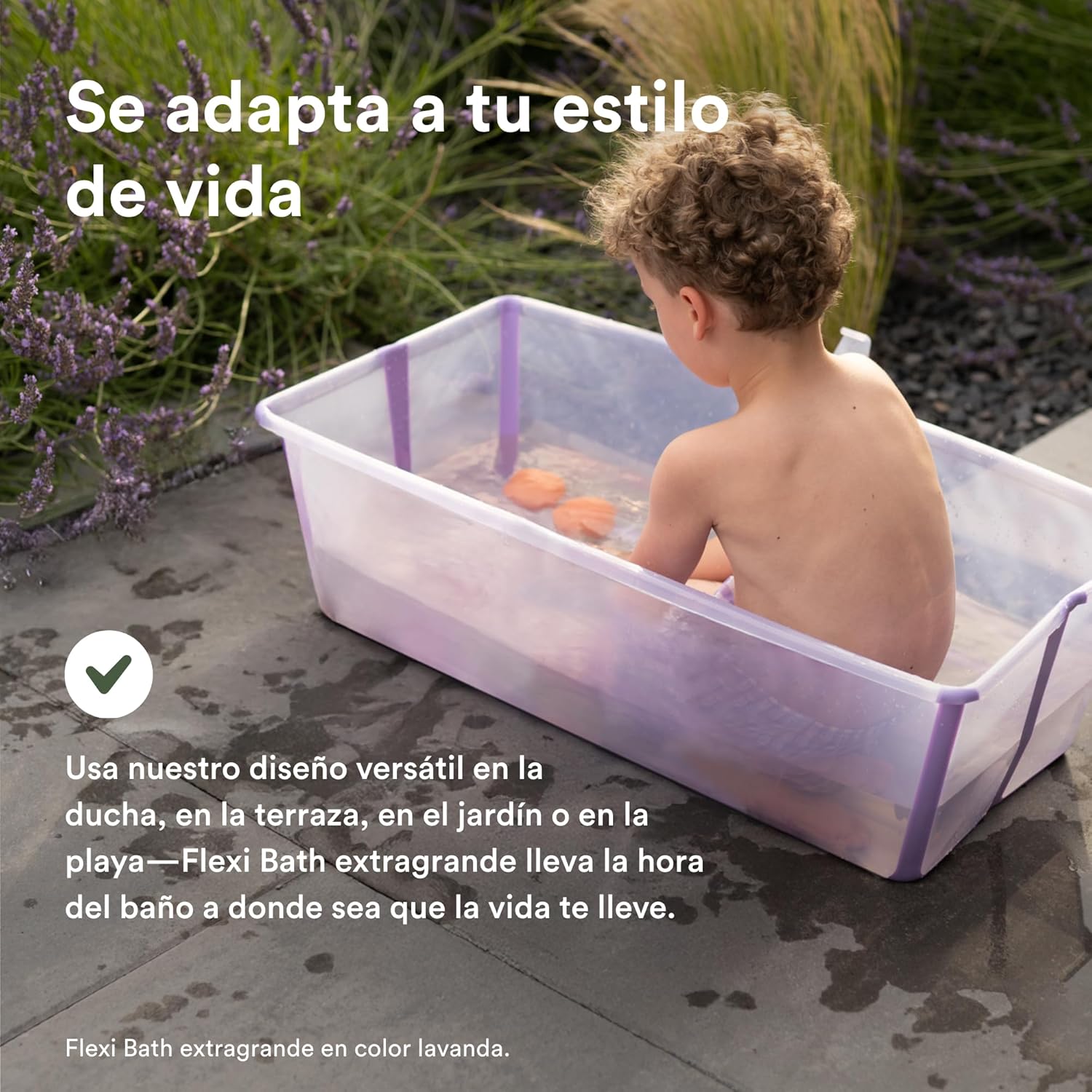 Bañera Stokke Flexi Bath XL, Blanca - Bañera plegable para bebé - Ligera, duradera y fácil de guardar - Práctica para usar en