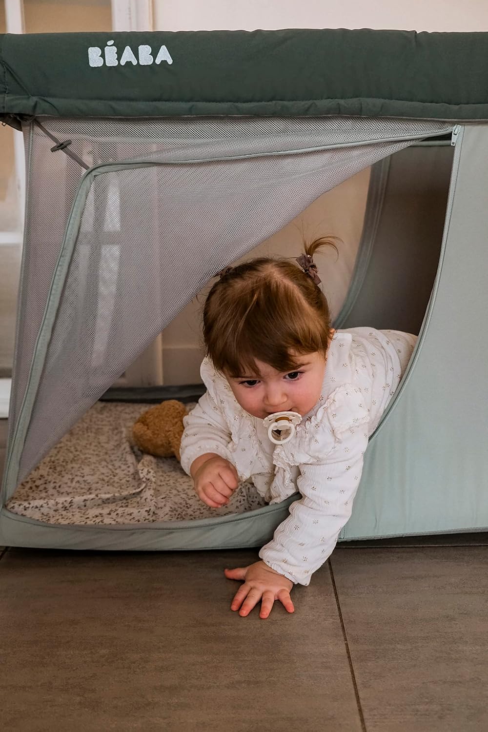 Detalle de BÉABA, Cuna De Viaje 3 En 1, Moisés Para Bebé, Cama Auxiliar Y Parque, Evolutiva, Ligera, 6,8 Kg, Plegable, Compac