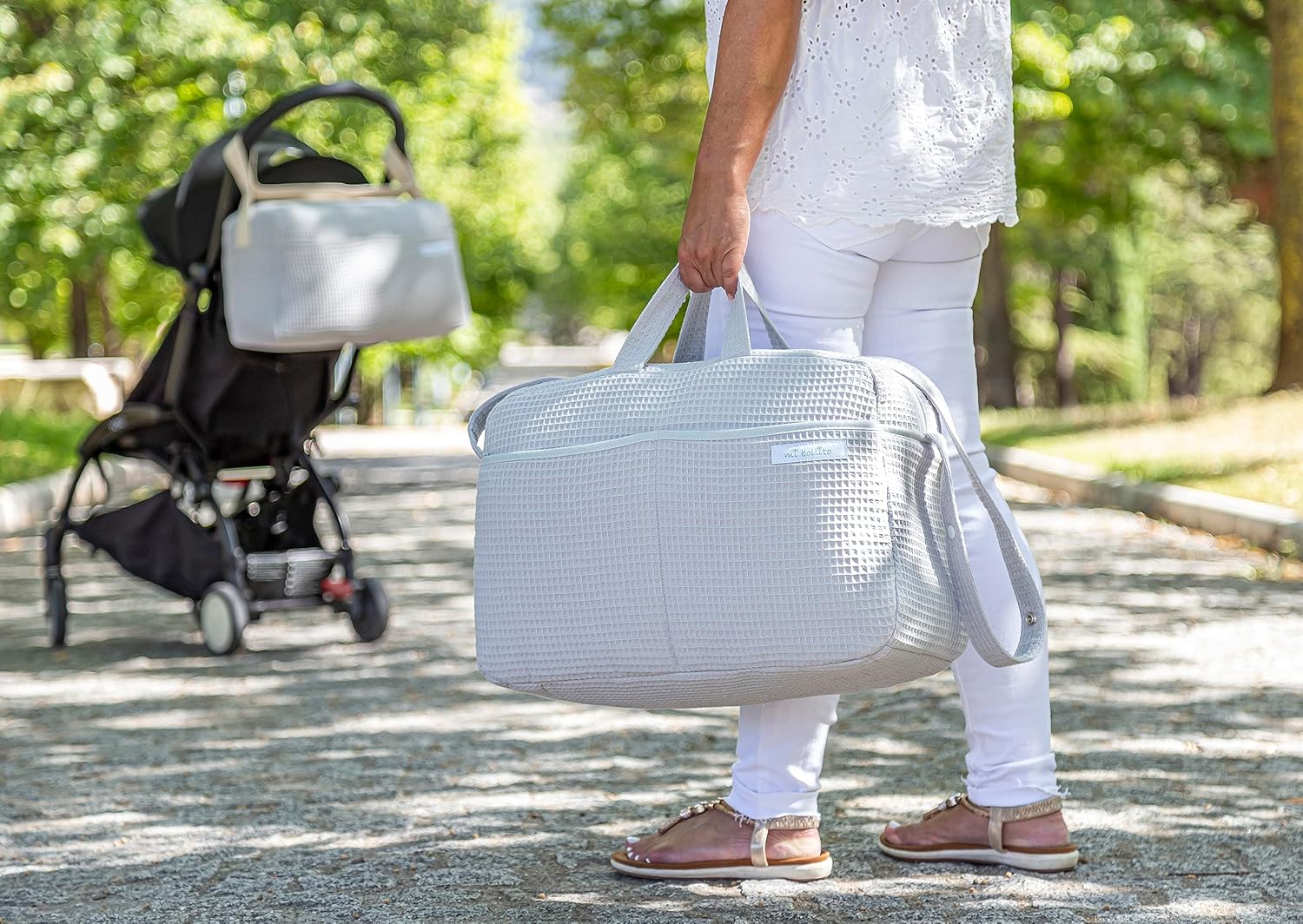 Bolso de maternidad Crossbody para carrito de bebé y para hospital. Bolsa organizadora práctica y elegante de gran capacidad.