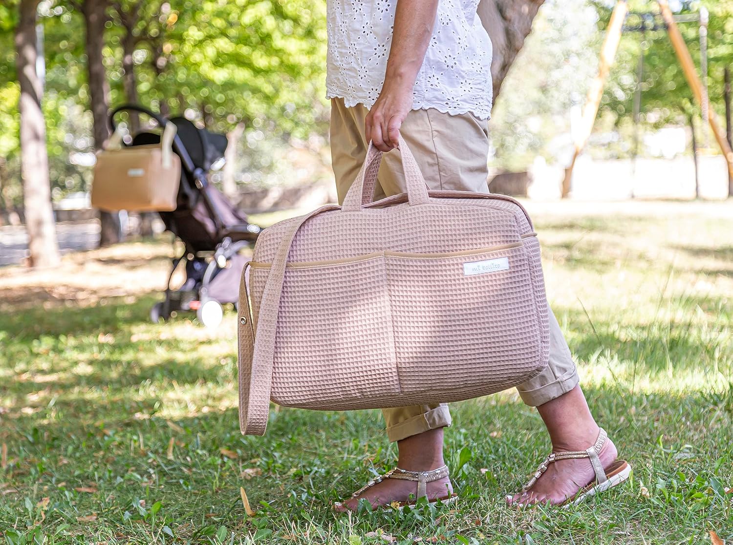 Bolso de maternidad Crossbody para carrito de bebé y para hospital. Bolsa organizadora práctica y elegante de gran capacidad.