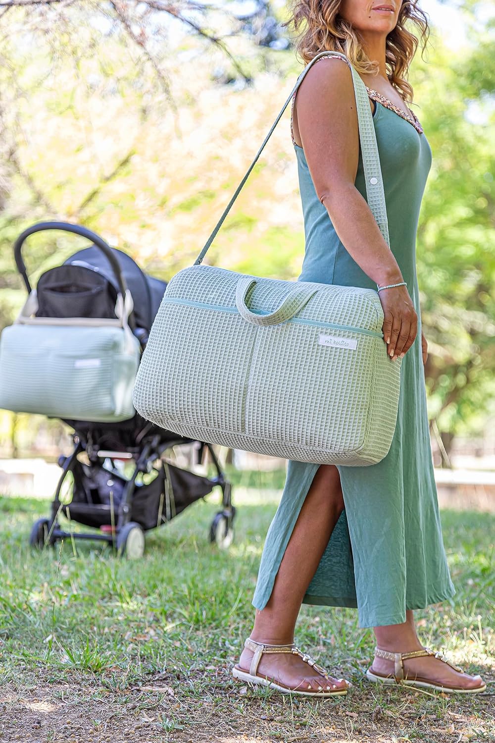 Bolso de maternidad Crossbody para carrito de bebé y para hospital. Bolsa organizadora práctica y elegante de gran capacidad.