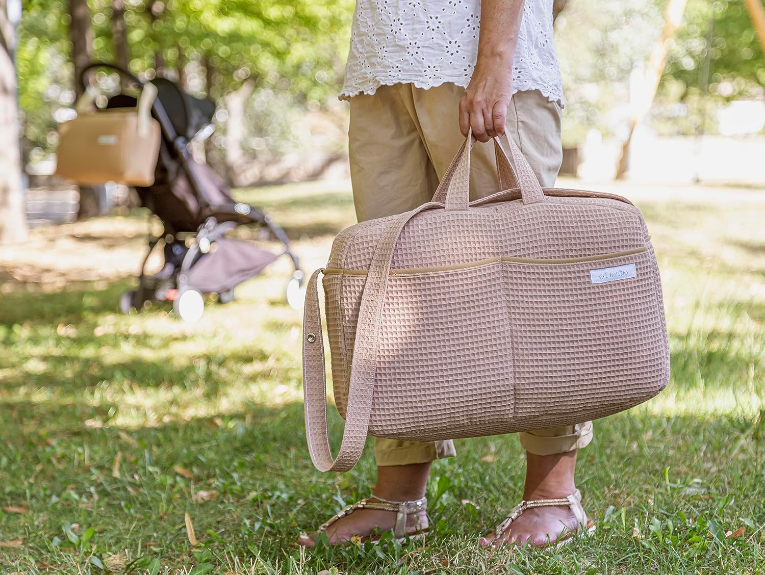 Bolso de maternidad Crossbody para carrito de bebé y para hospital. Bolsa organizadora práctica y elegante de gran capacidad.