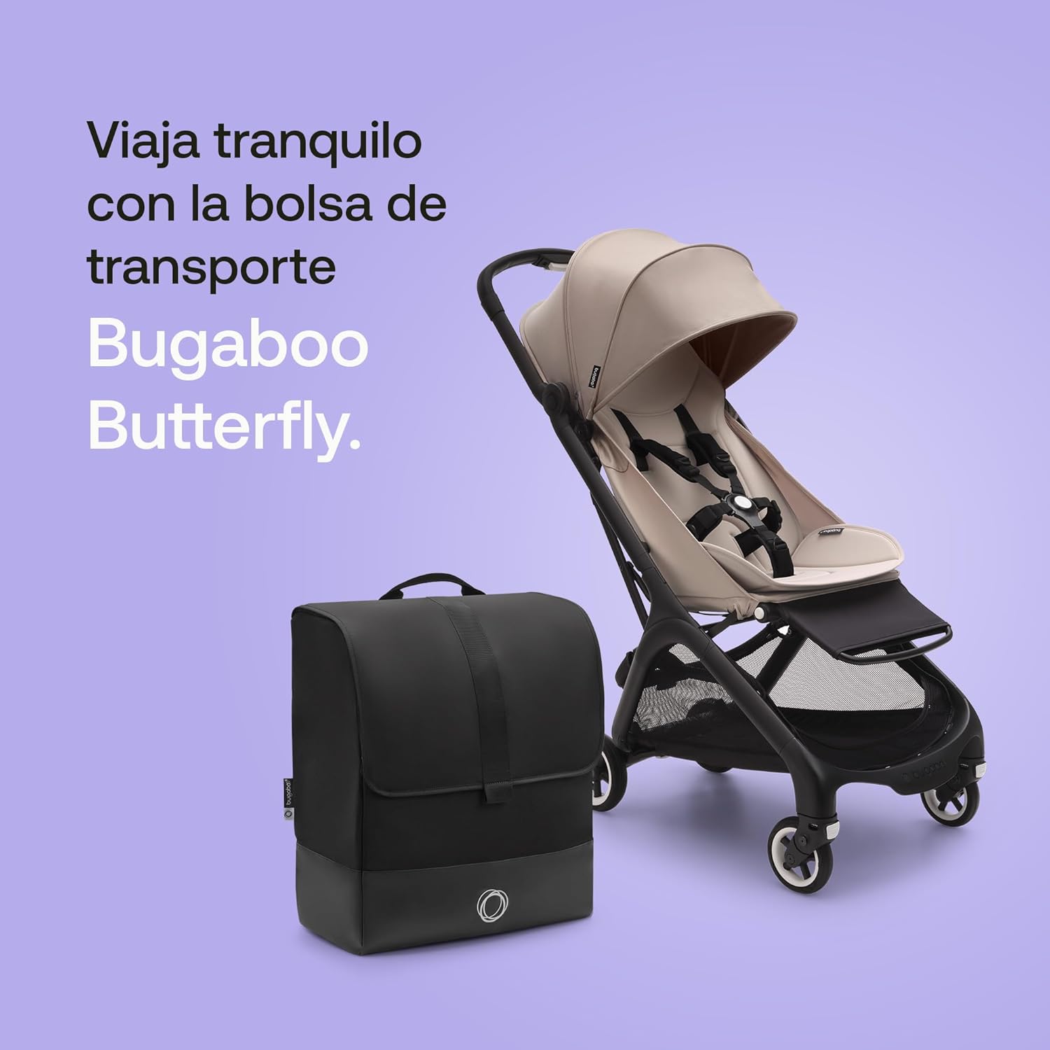 Bugaboo Bolsa de Transporte para Carrito Butterfly, Compatible con IATA para la Cabina del avión, Resistente, fácil de Transp