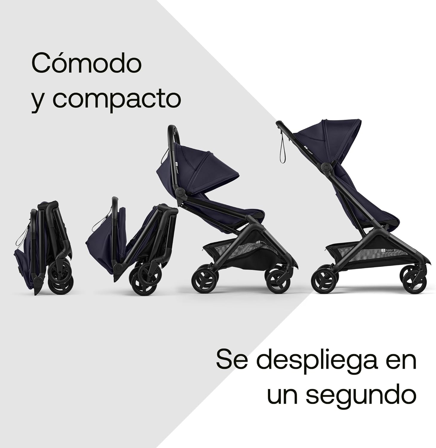 Bugaboo Butterfly 2 Silla de paseo de viaje, Tamaño Cabina de avión, Sillita Ligera Portátil y Plegable a una Mano, con Asien
