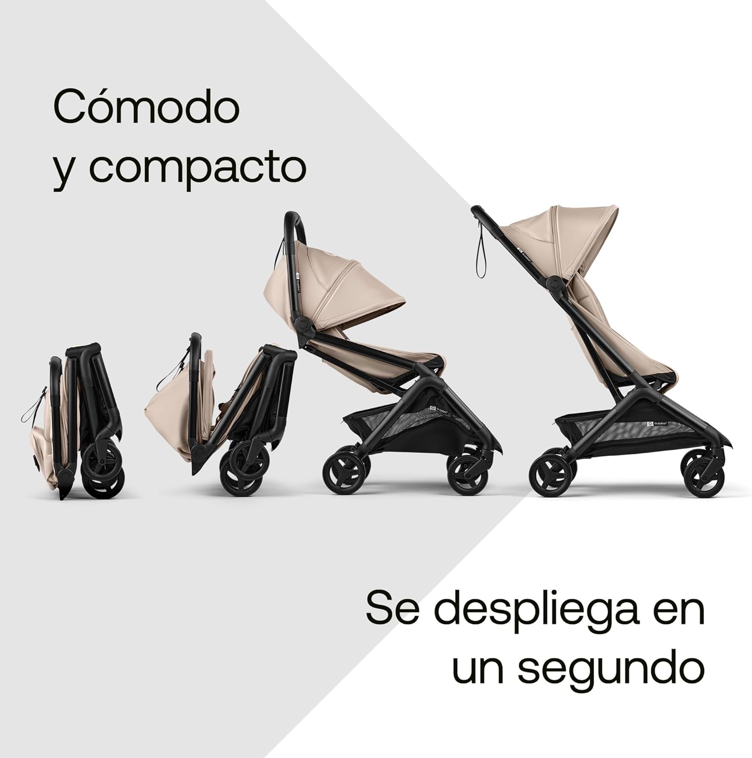 Bugaboo Butterfly 2 Silla de paseo de viaje, Tamaño Cabina de avión, Sillita Ligera Portátil y Plegable a una Mano, con Asien