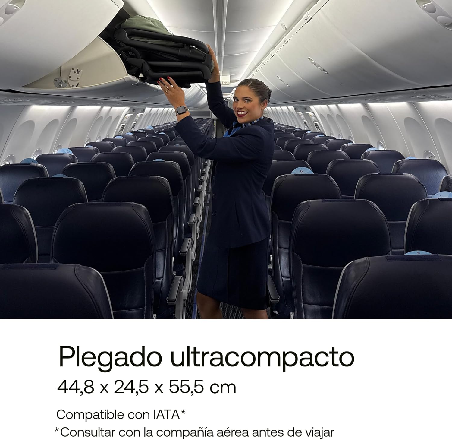 Bugaboo Butterfly 2 Silla de paseo de viaje, Tamaño Cabina de avión, Sillita Ligera Portátil y Plegable a una Mano, con Asien