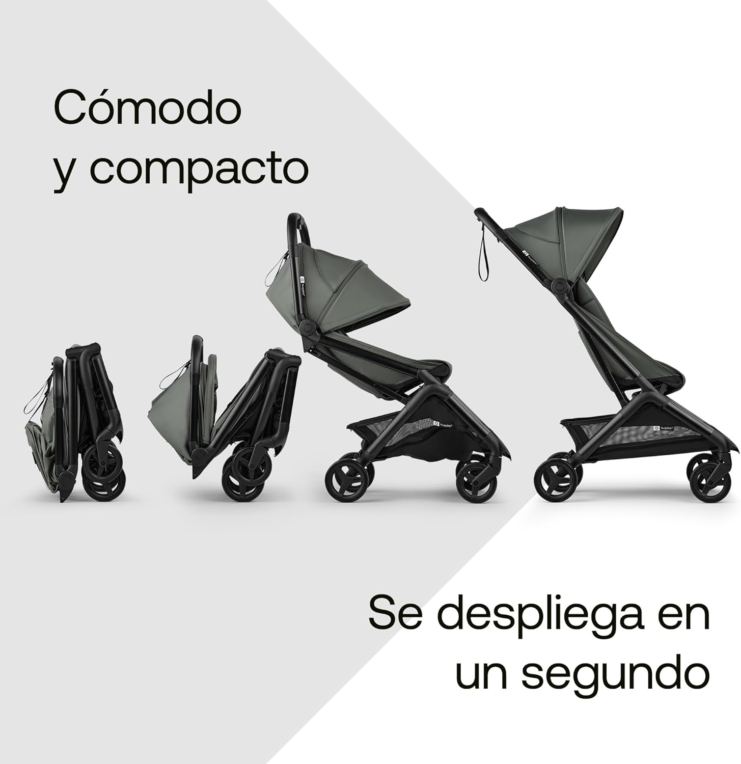 Bugaboo Butterfly 2 Silla de paseo de viaje, Tamaño Cabina de avión, Sillita Ligera Portátil y Plegable a una Mano, con Asien