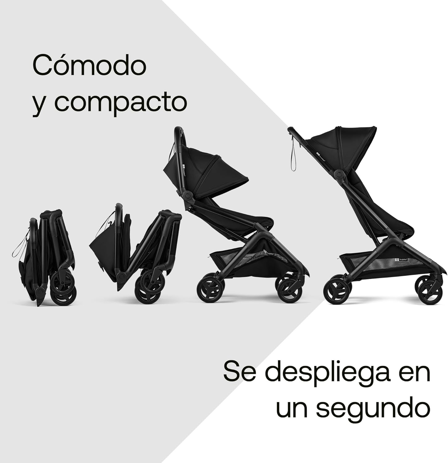 Bugaboo Butterfly 2 Silla de paseo de viaje, Tamaño Cabina de avión, Sillita Ligera Portátil y Plegable a una Mano, con Asien