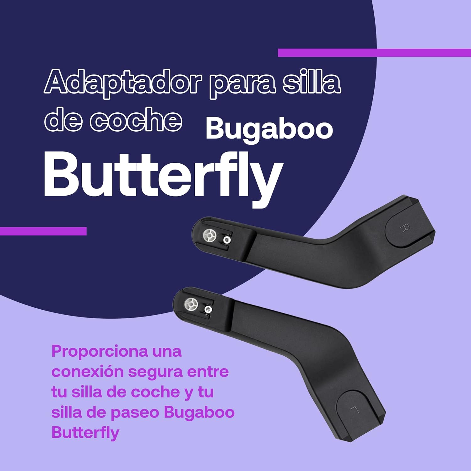 Bugaboo Butterfly Adaptador de Silla de Coche para Carrito Butterfly, Compatible con las Sillas de Coche Turtle Air by Nuna y