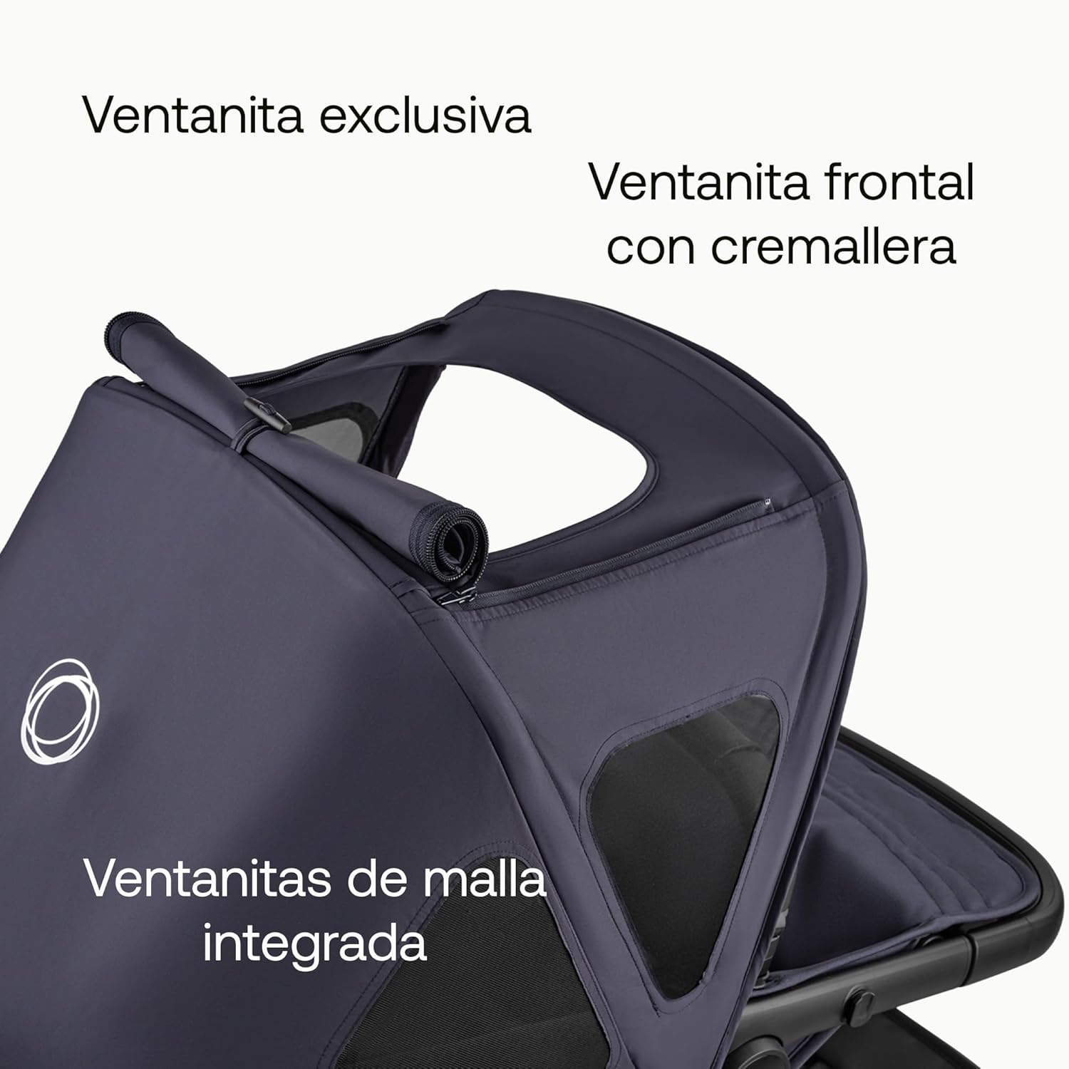 Bugaboo Capota ventilada Fox y Cameleon, extensible para una protección adicional y una protección solar óptima, repelente al