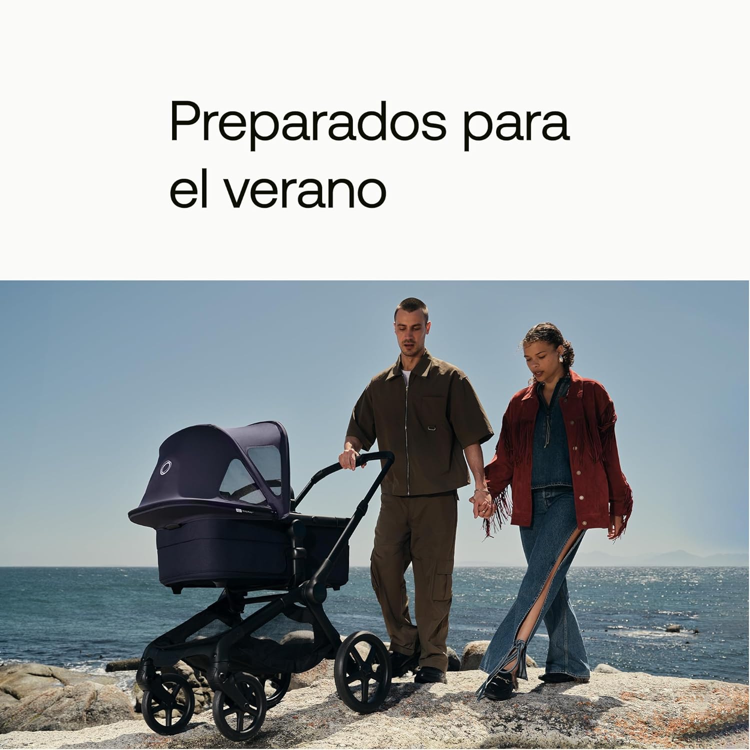 Bugaboo Capota ventilada Fox y Cameleon, extensible para una protección adicional y una protección solar óptima, repelente al