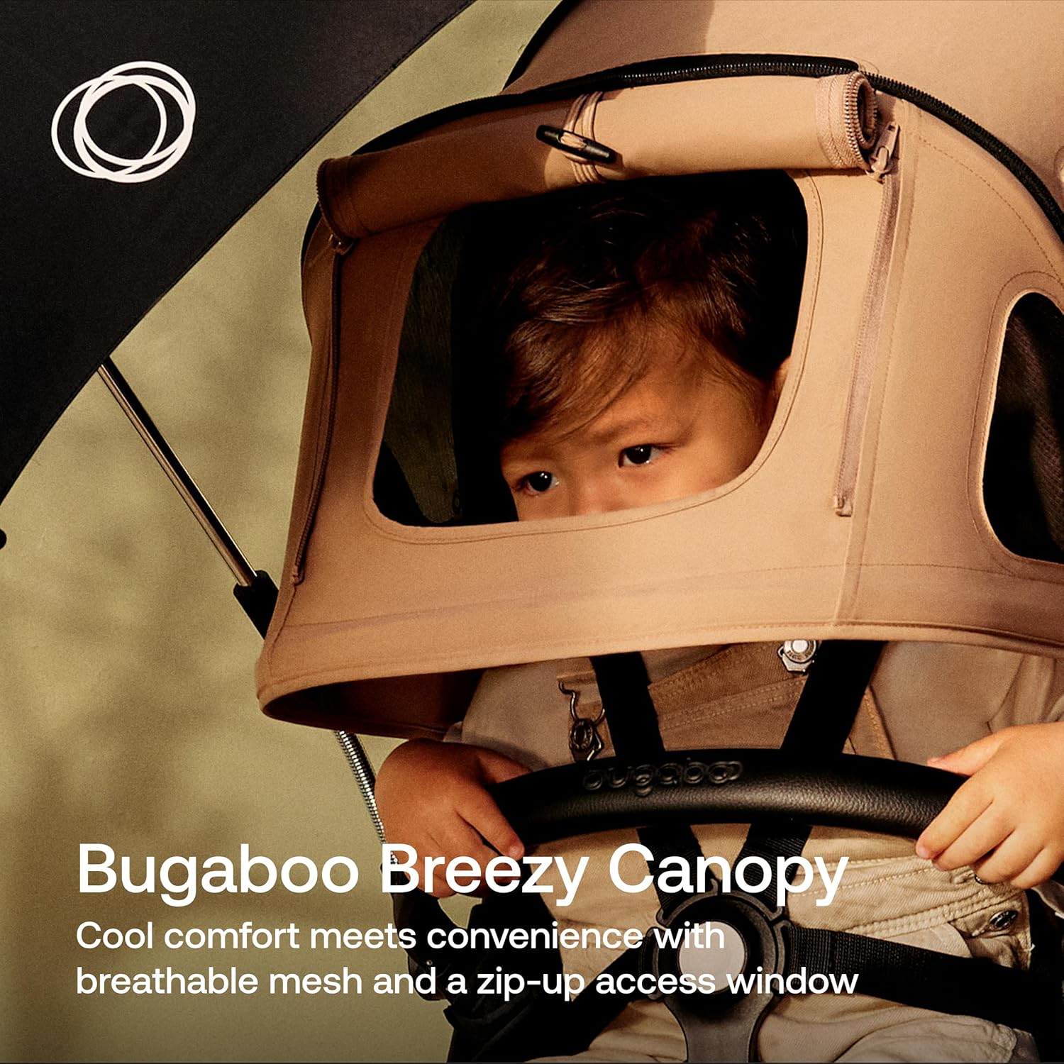 Bugaboo Capota ventilada Fox y Cameleon, extensible para una protección adicional y una protección solar óptima, repelente al