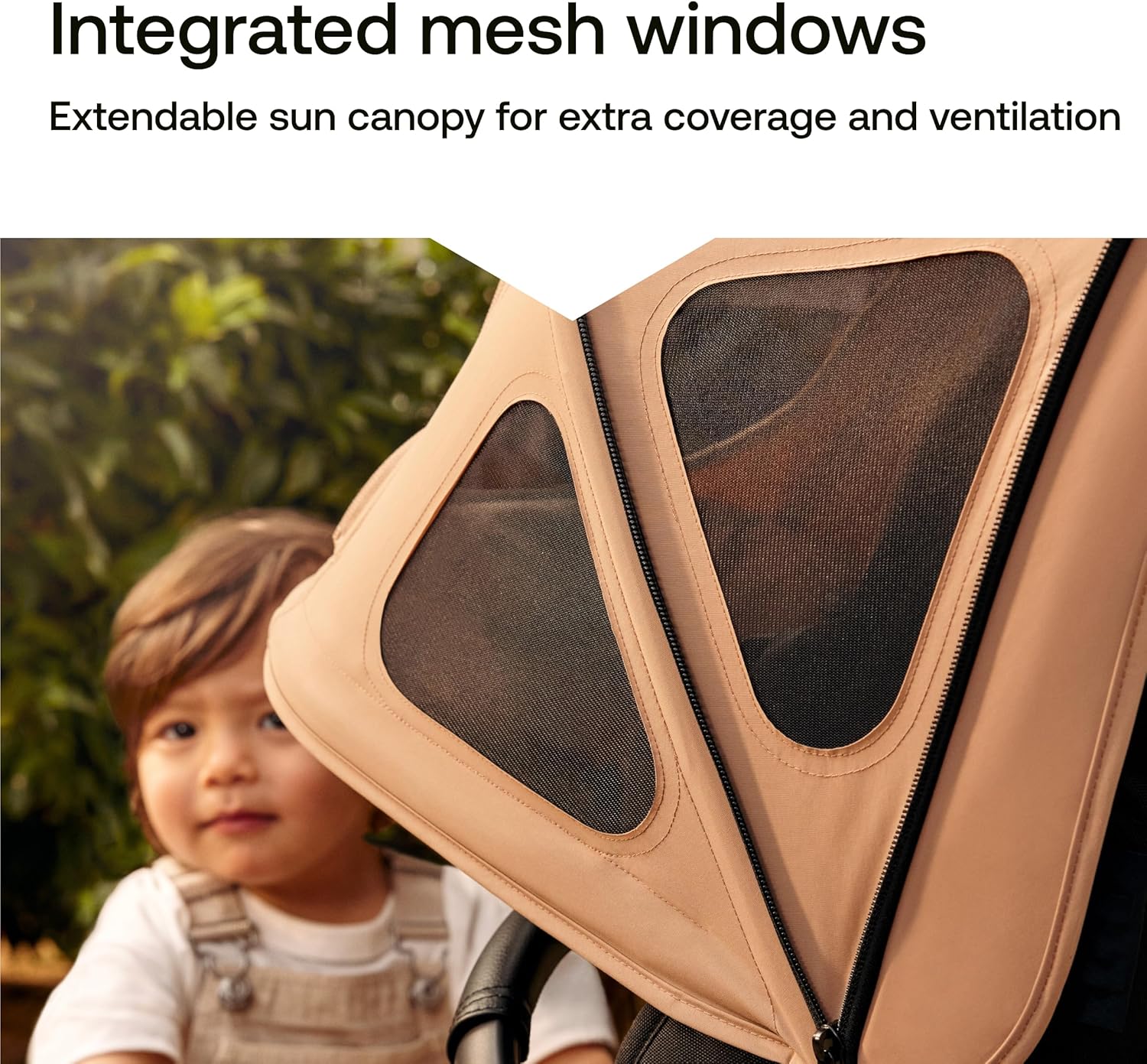Bugaboo Capota ventilada Fox y Cameleon, extensible para una protección adicional y una protección solar óptima, repelente al