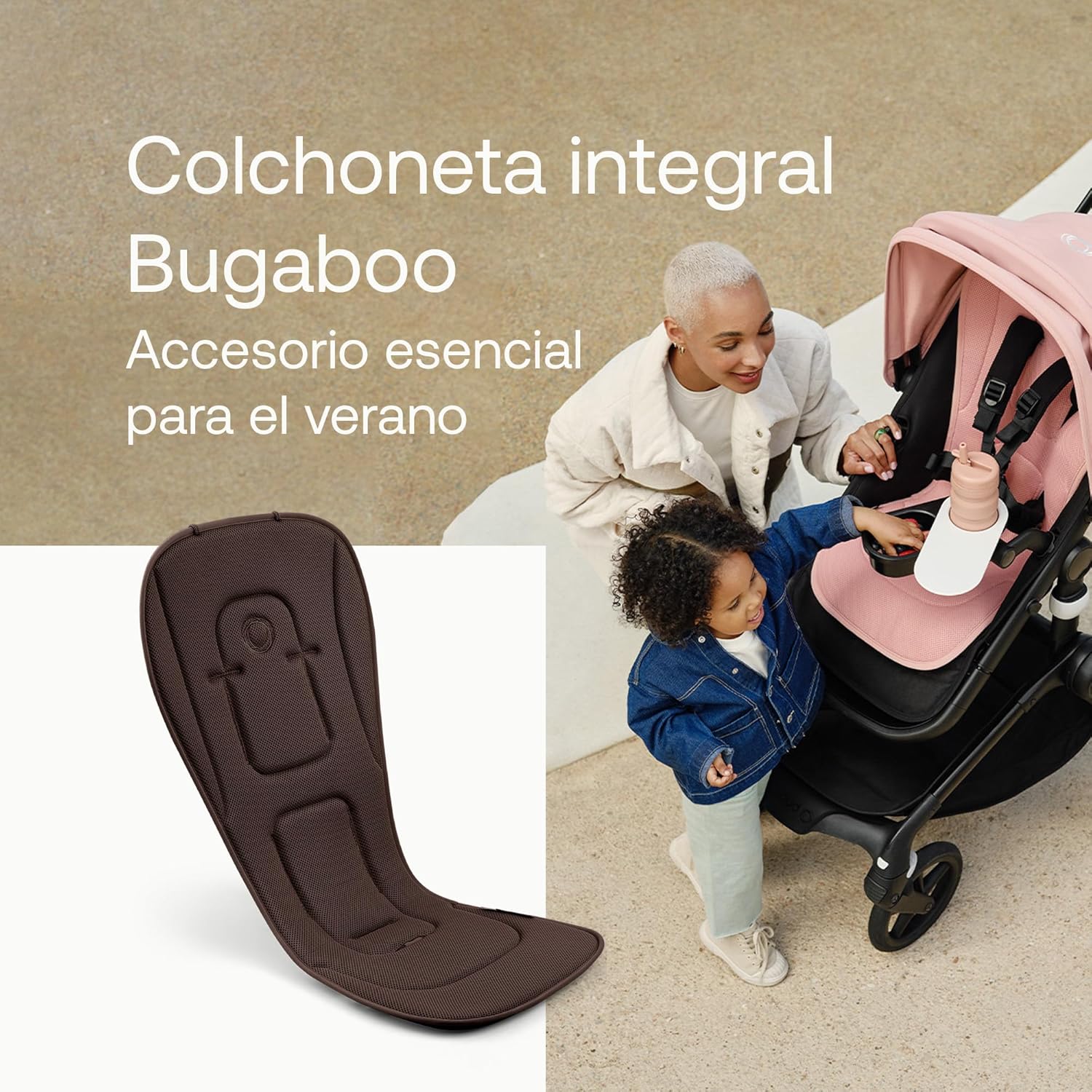 Bugaboo Colchoneta Doble Confort para carritos, Comodidad para todas las estaciones, Ajuste mejorado, Compatible con todos lo