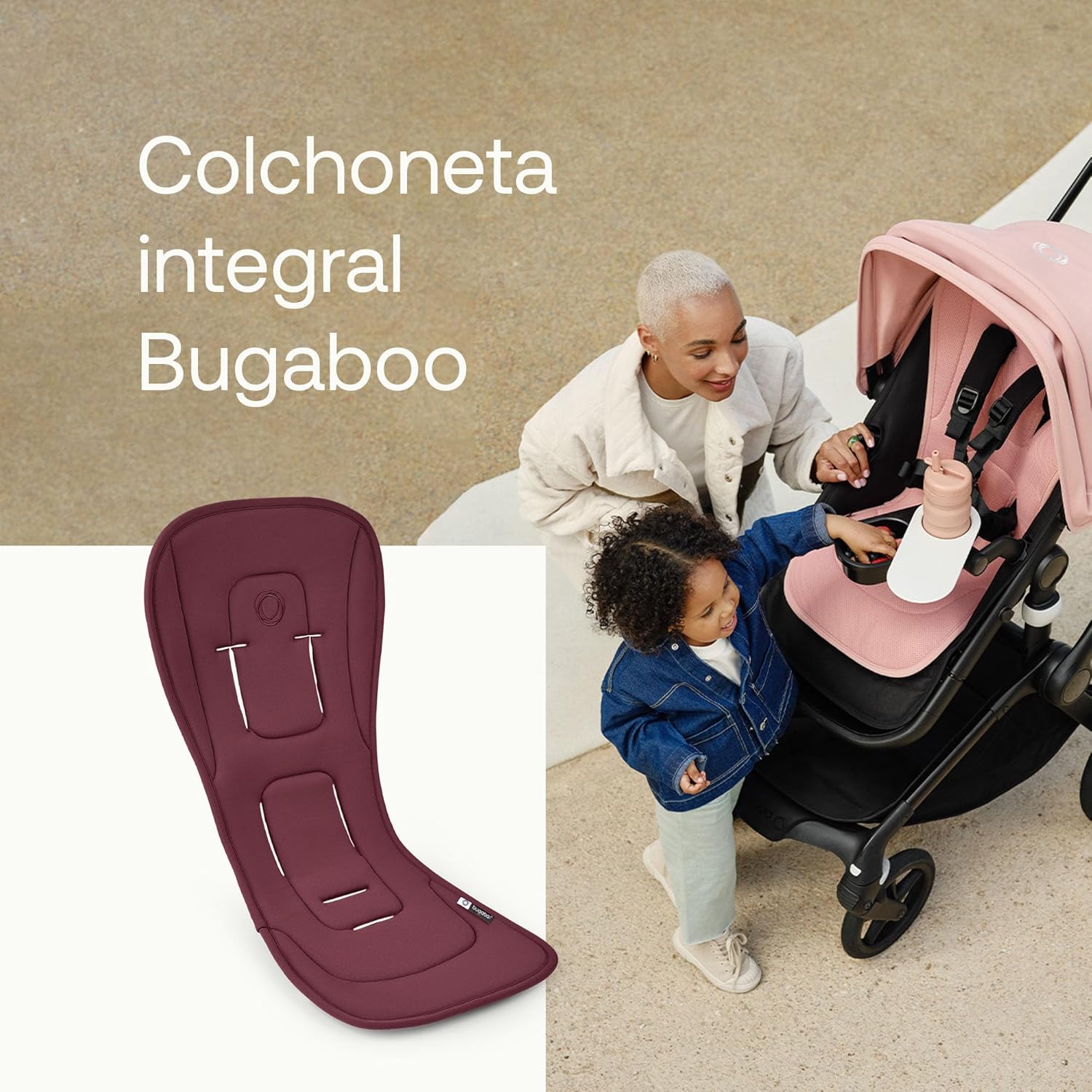 Bugaboo Colchoneta Doble Confort para carritos, Comodidad para todas las estaciones, Ajuste mejorado, Compatible con todos lo