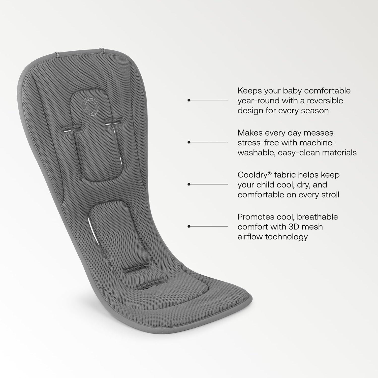 Bugaboo Colchoneta Doble Confort para carritos, Comodidad para todas las estaciones, Ajuste mejorado, Compatible con todos lo