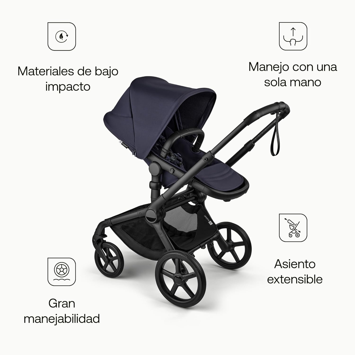 Bugaboo Fox 5 Renew Carrito Todoterreno, Cochecito de Bebé 2 en 1, Suspensión Total, Fácil Plegado, Capazo Espacioso, Asiento