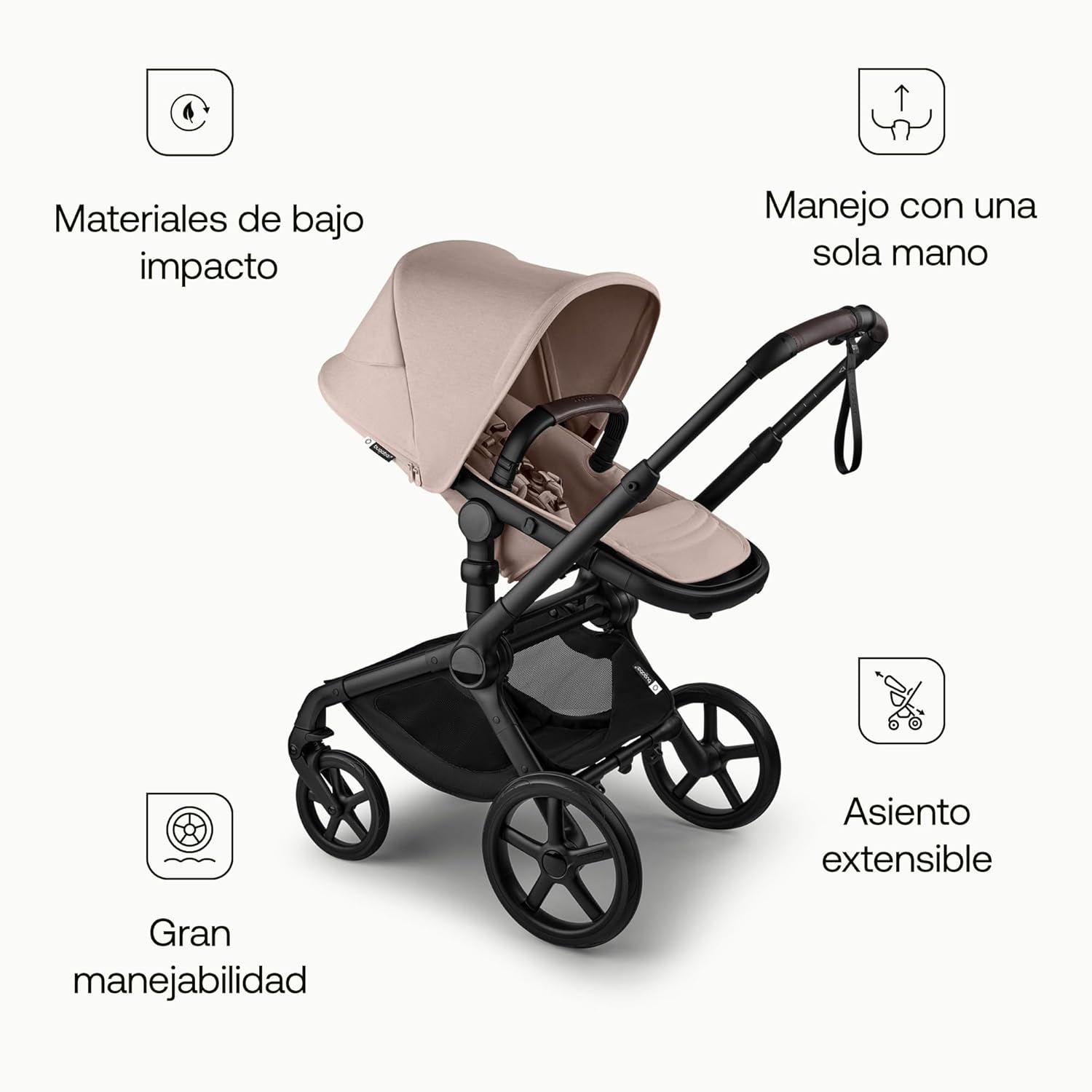 Bugaboo Fox 5 Renew Carrito Todoterreno, Cochecito de Bebé 2 en 1, Suspensión Total, Fácil Plegado, Capazo Espacioso, Asiento