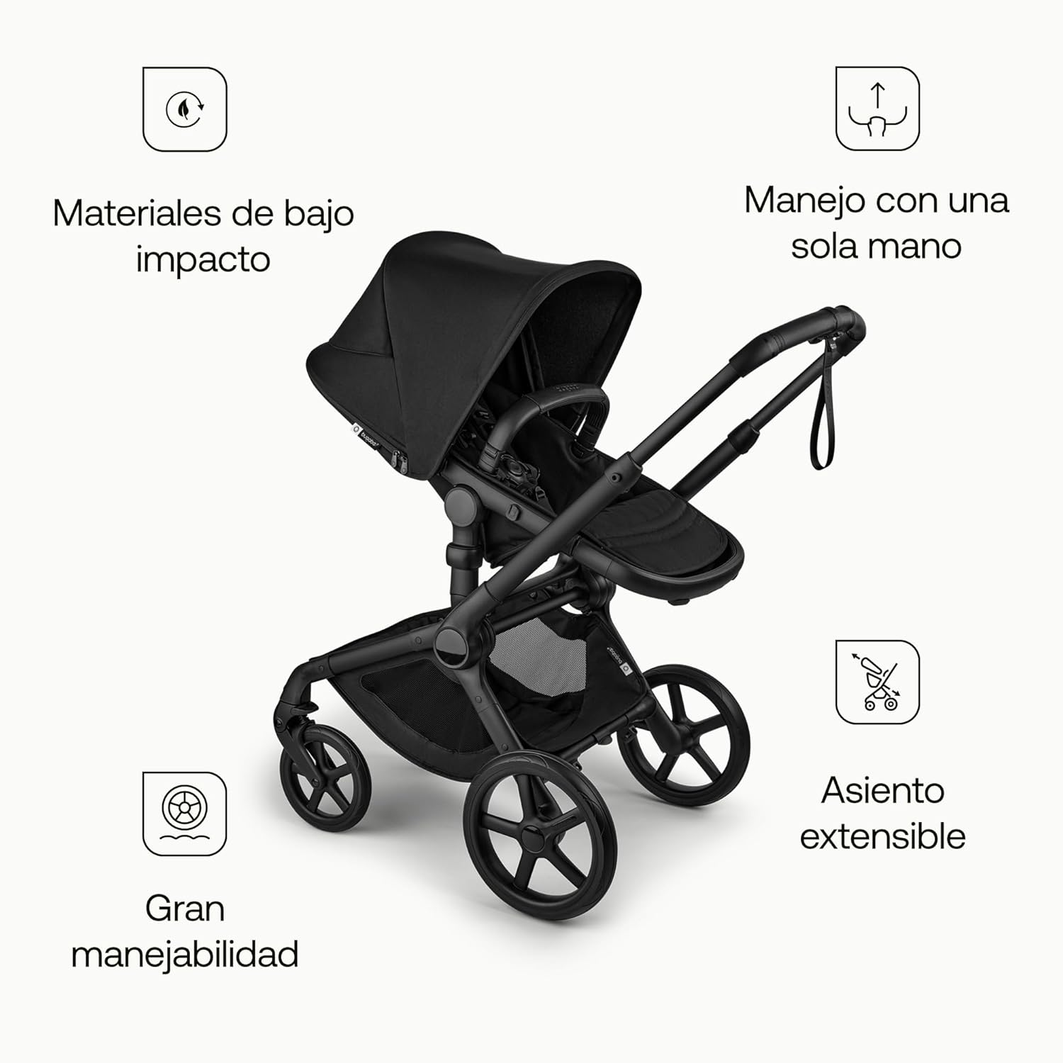 Bugaboo Fox 5 Renew Carrito Todoterreno, Cochecito de Bebé 2 en 1, Suspensión Total, Fácil Plegado, Capazo Espacioso, Asiento