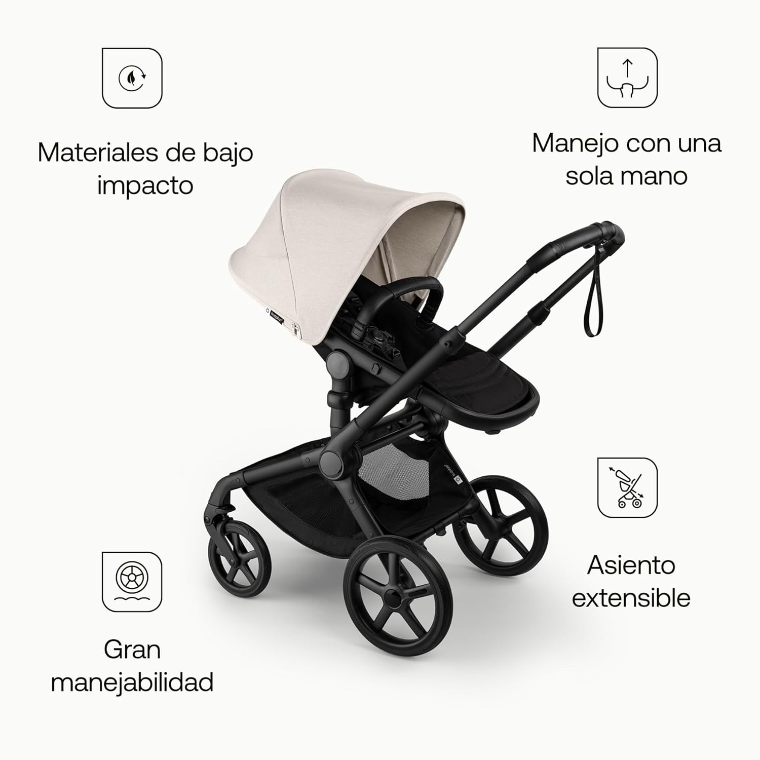 Bugaboo Fox 5 Renew Carrito Todoterreno, Cochecito de Bebé 2 en 1, Suspensión Total, Fácil Plegado, Capazo Espacioso, Asiento