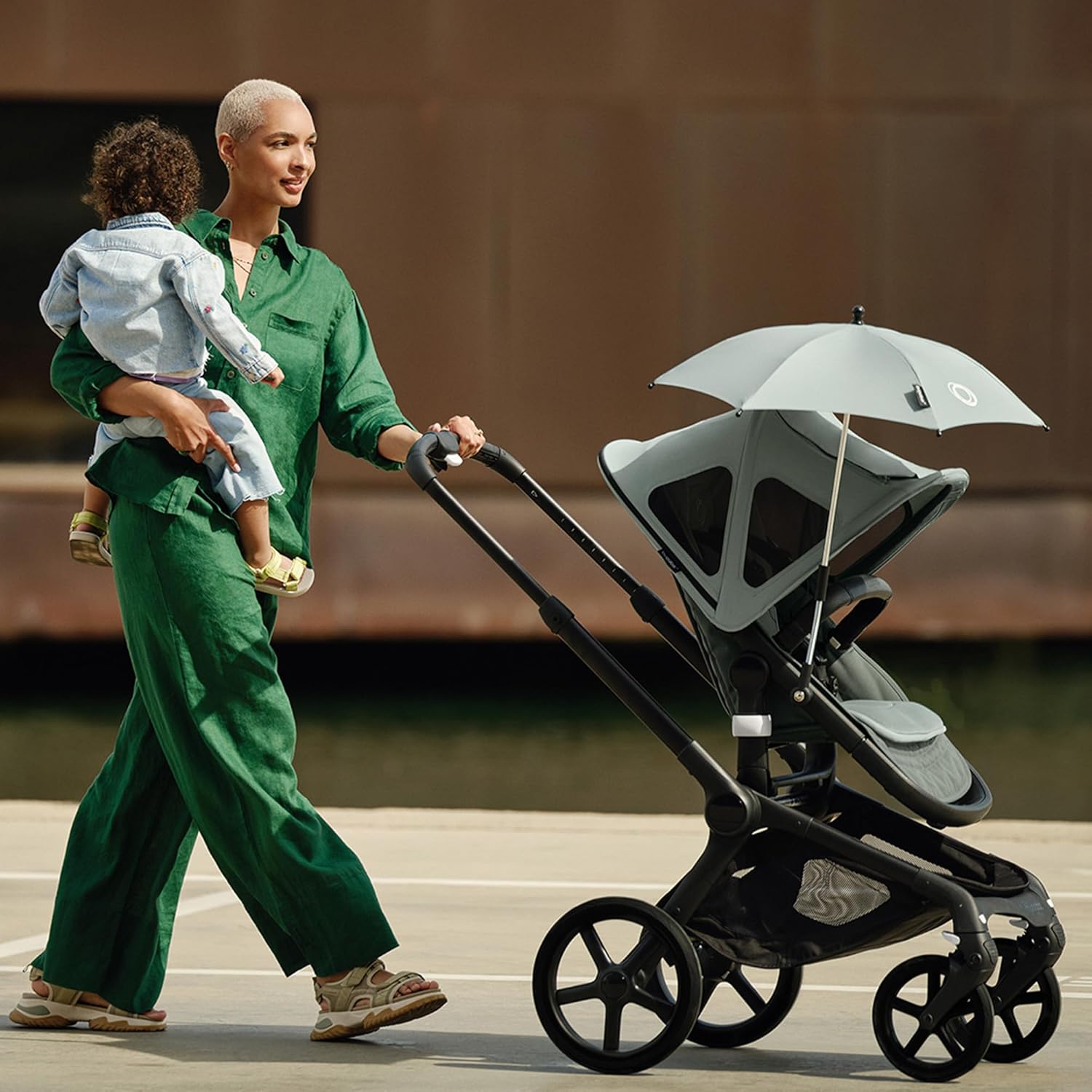 Bugaboo Sombrilla+, Compatible con todos los carritos Bugaboo, Tejido de protección solar UPF 50+ para una protección solar ó