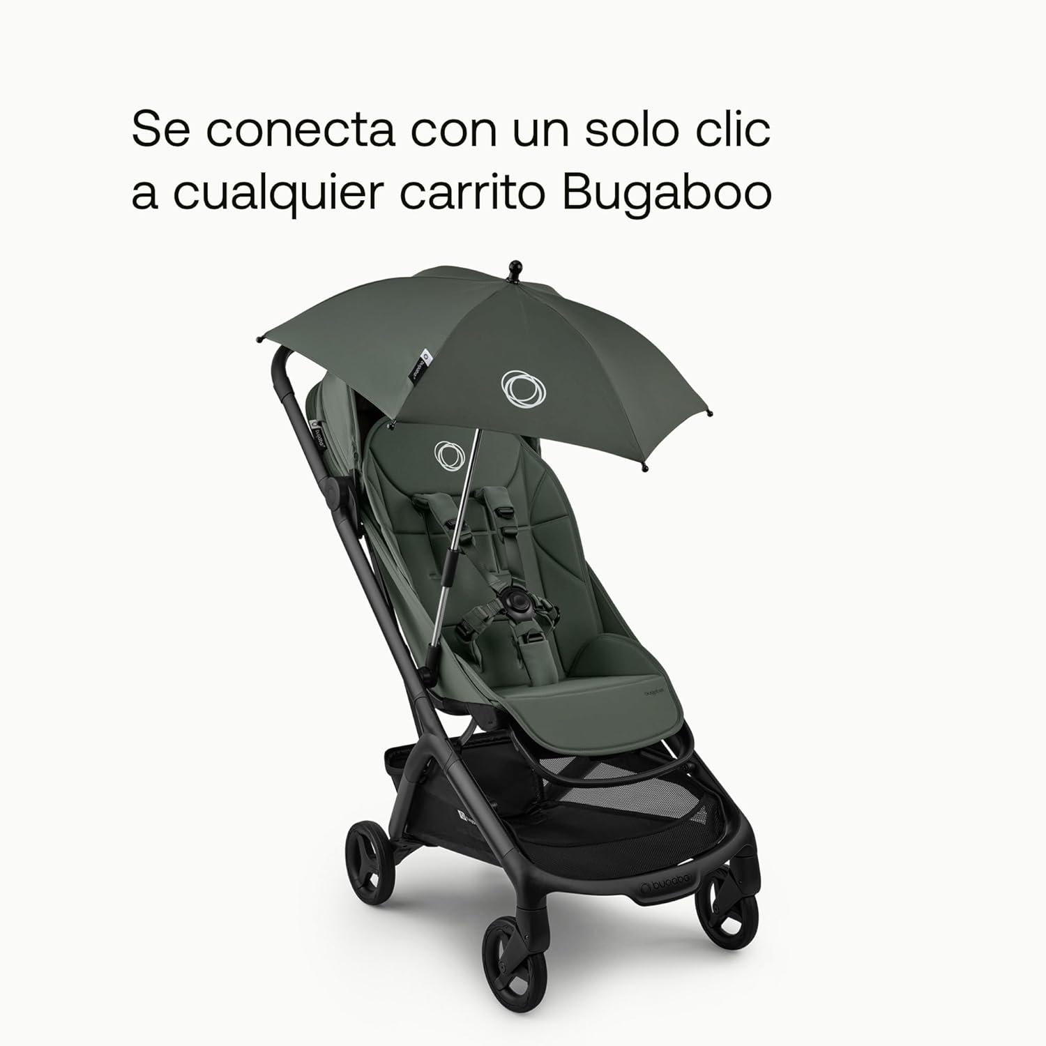 Bugaboo Sombrilla+, Compatible con todos los carritos Bugaboo, Tejido de protección solar UPF 50+ para una protección solar ó