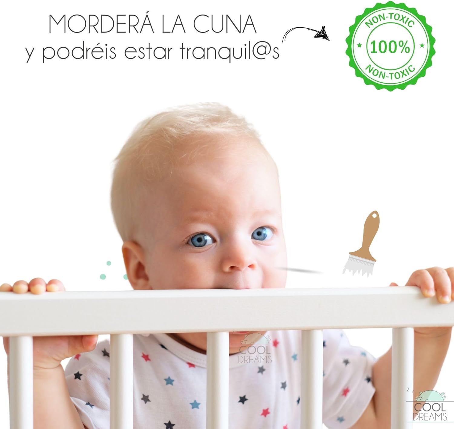Cuna Colecho de Bebé Koala Estilo Nórdico Natural 120x60 cm, de Madera de Haya, con Kit Colecho Incluido CoolDreams - vista 7