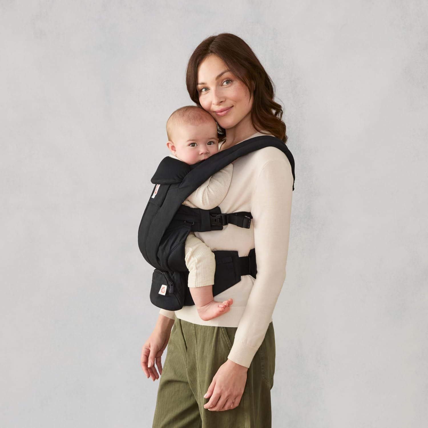 Ergobaby Omni Deluxe - Portabebés todo en uno para recién nacidos desde el nacimiento hasta 20 kg, ergonómico, 4 posiciones,