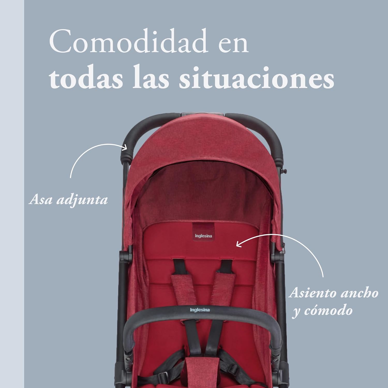 Inglesina Sketch - Silla de paseo ligera y compacta, color rojo - imagen 5