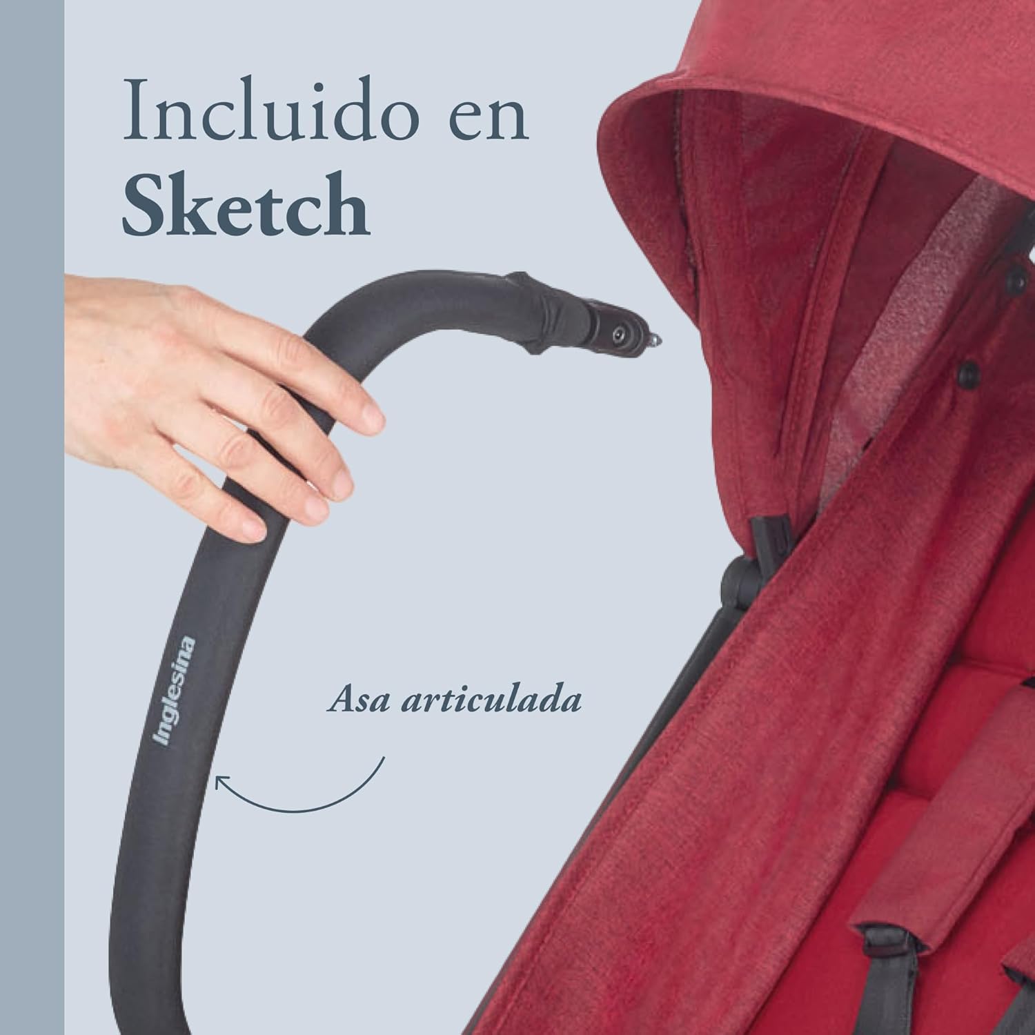 Imagen de producto Inglesina Sketch - Silla de paseo ligera y compacta, color rojo
