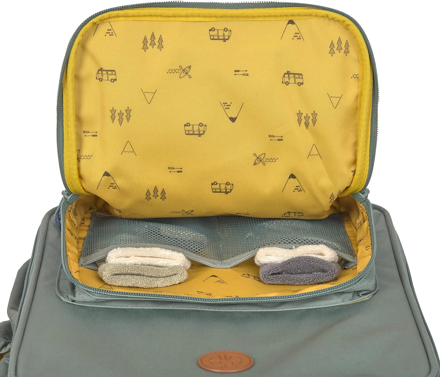 LÄSSIG Adventure Maleta de viaje para niños con correas y ruedas a partir de 3 años, 46 cm, 18 L, Bus verde - imagen 5