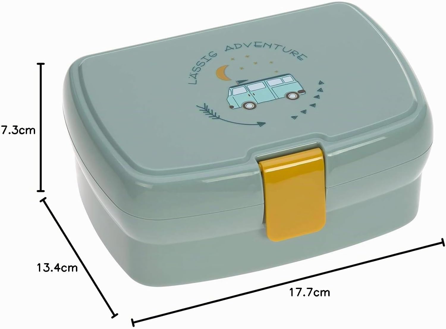 Imagen de producto Lässig Fiambrera para niños con separador extraíble, sin BPA/Adventure Bus, mint