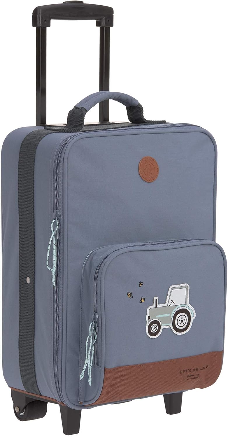 Lässig Maleta de Viaje para niños con asta telescópica y Ruedas para Equipaje de Mano/Trolley para niños Adventure Tractor -