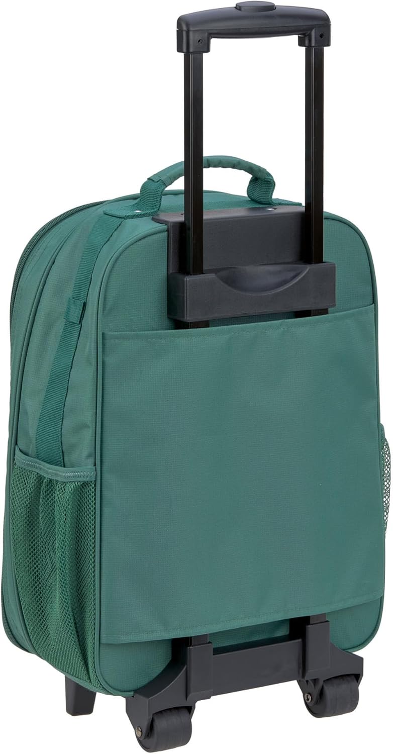 Lässig Maleta Infantil Trolley Maleta de Viaje con asa telescópica y Ruedas para niños Equipaje de Mano/Trolley Dark Green -
