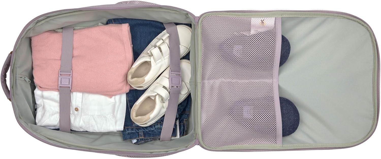 Lässig Maleta Infantil Trolley Maleta de Viaje con asa telescópica y Ruedas para niños Equipaje de Mano/Trolley Lilac - vista