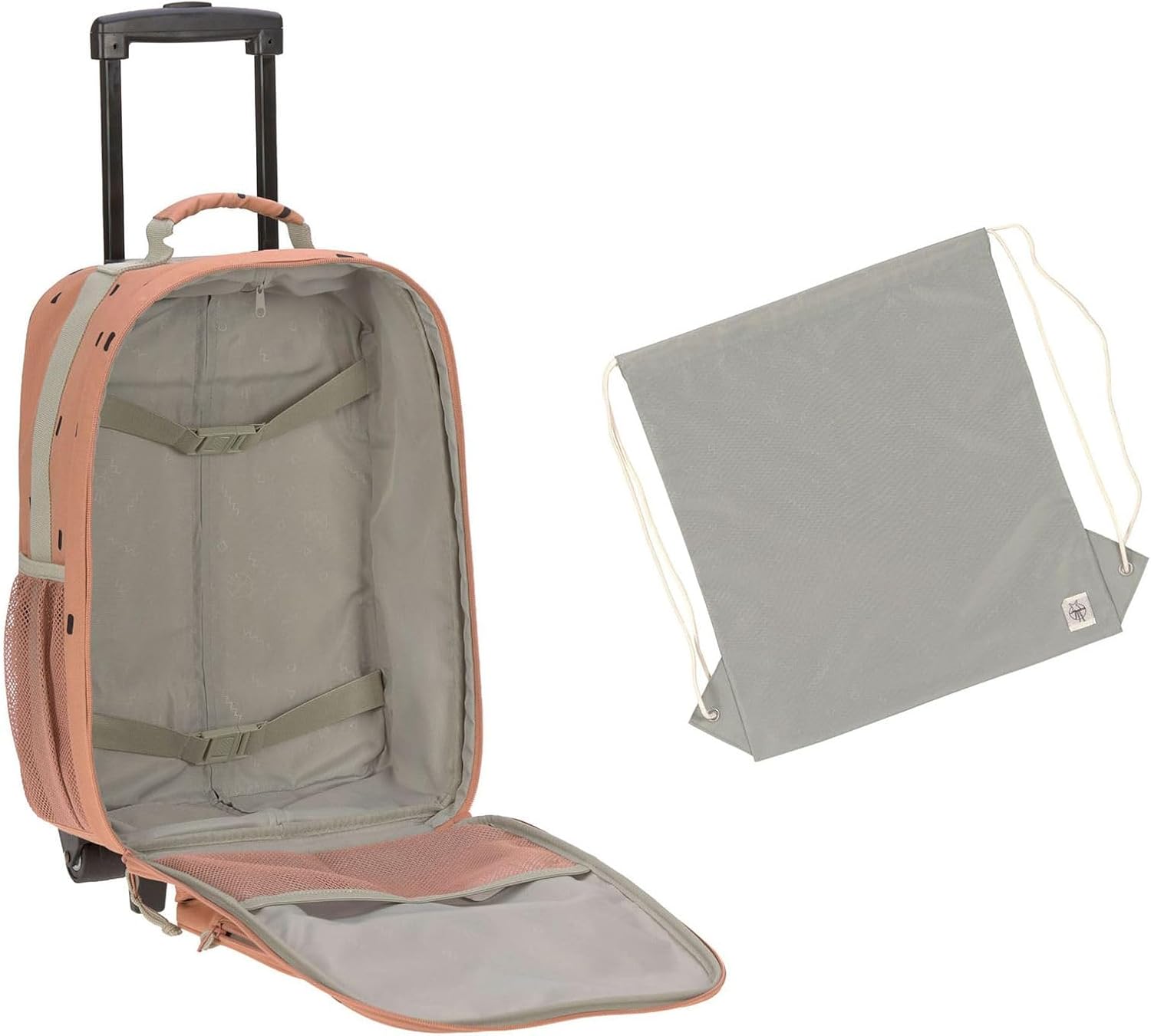 Lässig Maleta Trolley Infantil Maleta de Viaje con Barra telescópica y Ruedas para niños Equipaje de Mano/Trolley Happy Print