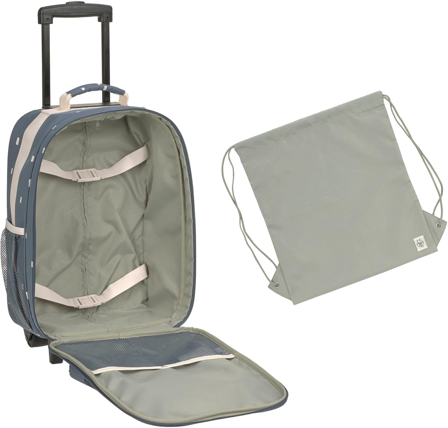 Lässig Maleta Trolley Infantil Maleta de Viaje con Barra Telescópica y Ruedas para Niños Maleta de Mano/Trolley Happy Prints