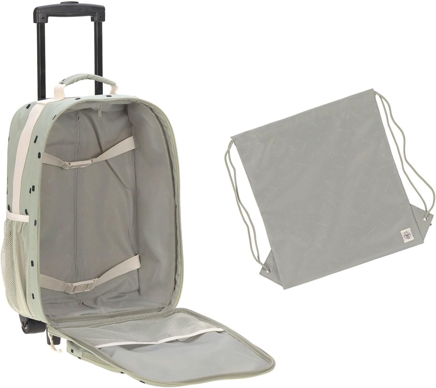 Lässig Maleta Trolley Infantil Maleta de Viaje con Barra Telescópica y Ruedas para Niños Maletas de Mano/Trolley Happy Prints