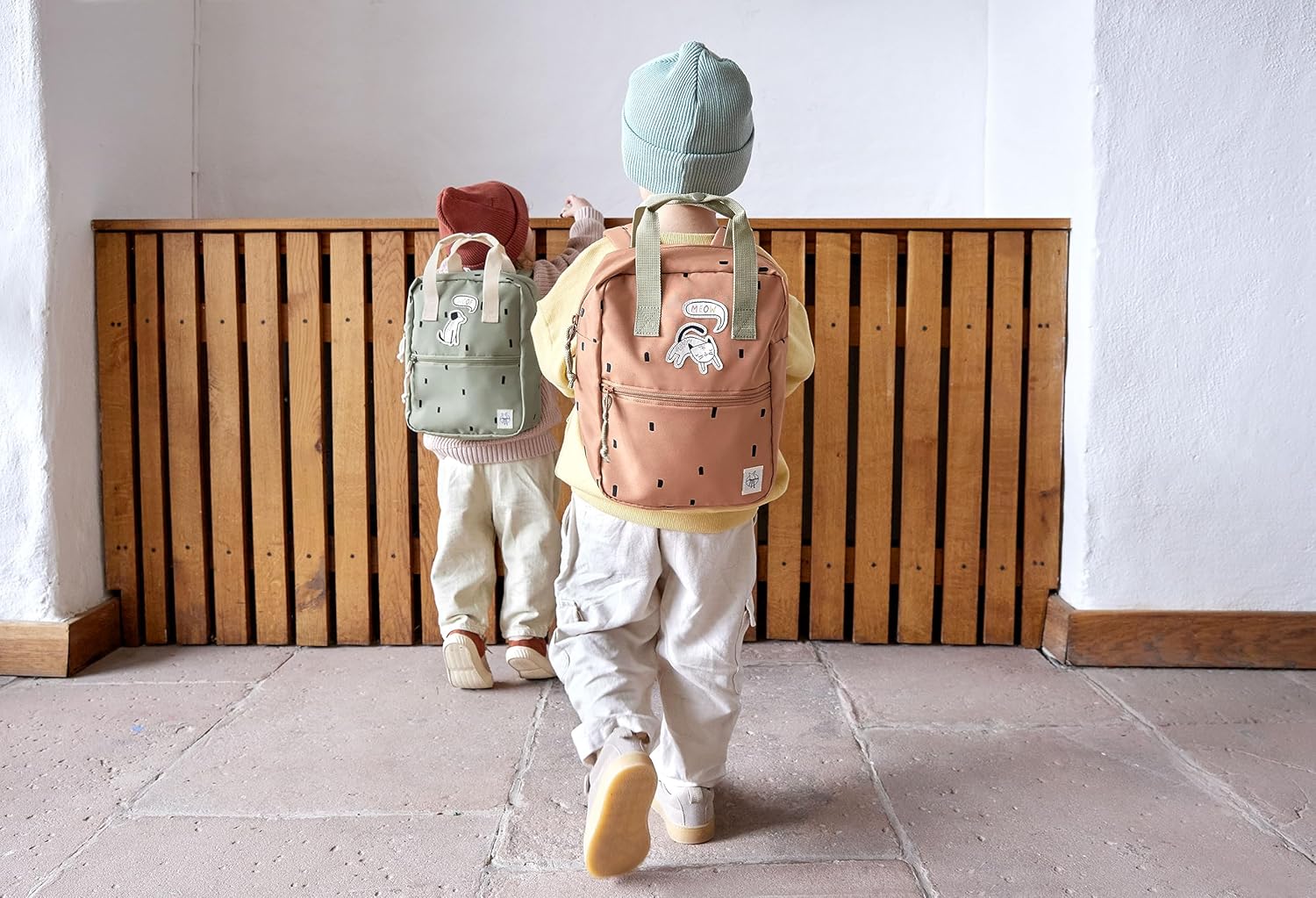 LÄSSIG Mochila Infantil con Correa para el Pecho Mochila para guardería 28 cm, 5,5 litros, 3 años/Mini Square Backpack - vist
