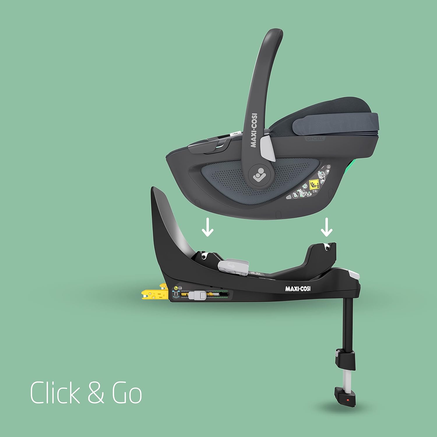 Maxi-Cosi FamilyFix 360 i-Size, Base ISOFIX Giratoria 360, Sistema de Silla Coche Giratorio, de 0 a 4 años (40-105 cm), giro