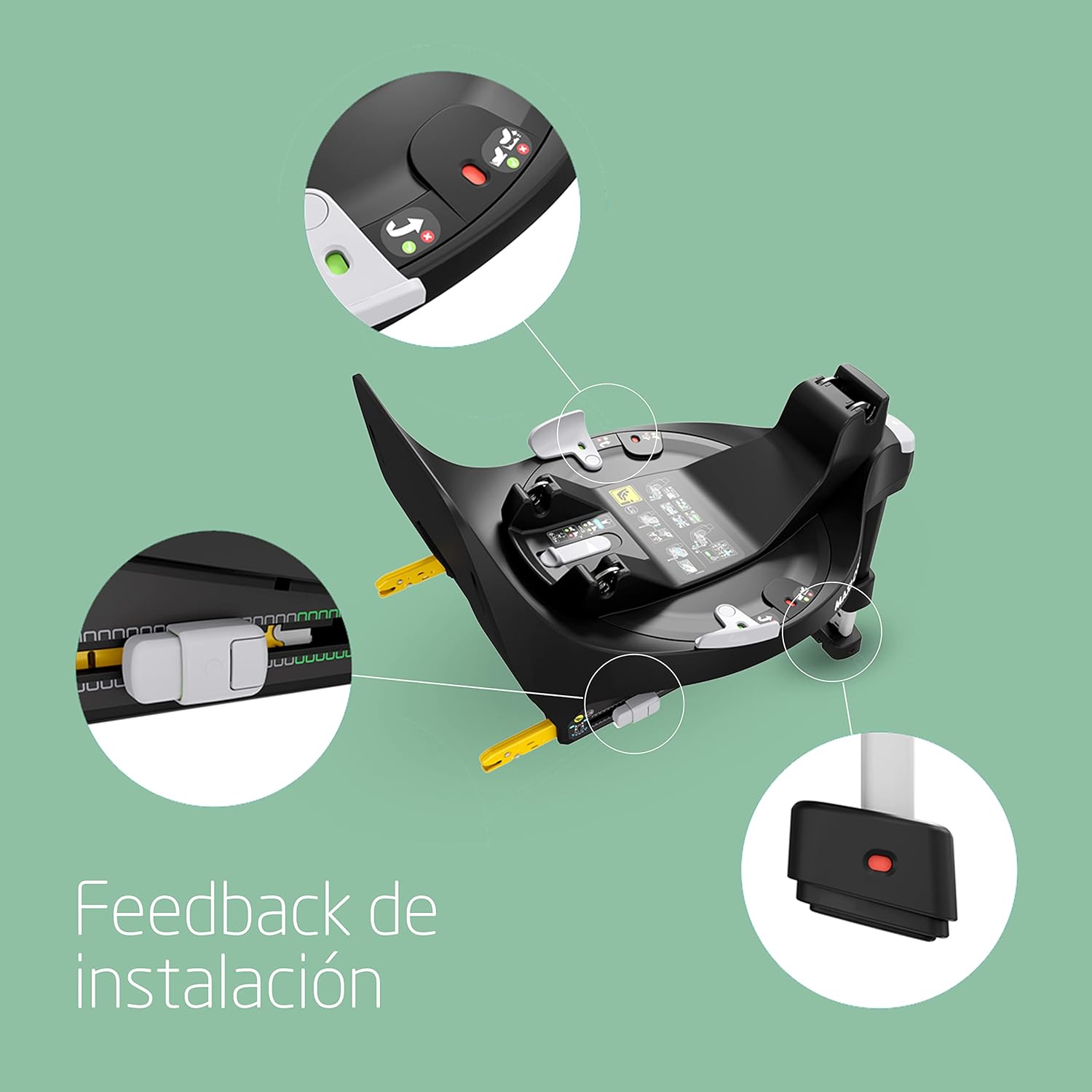 Maxi-Cosi FamilyFix 360 i-Size, Base ISOFIX Giratoria 360, Sistema de Silla Coche Giratorio, de 0 a 4 años (40-105 cm), giro