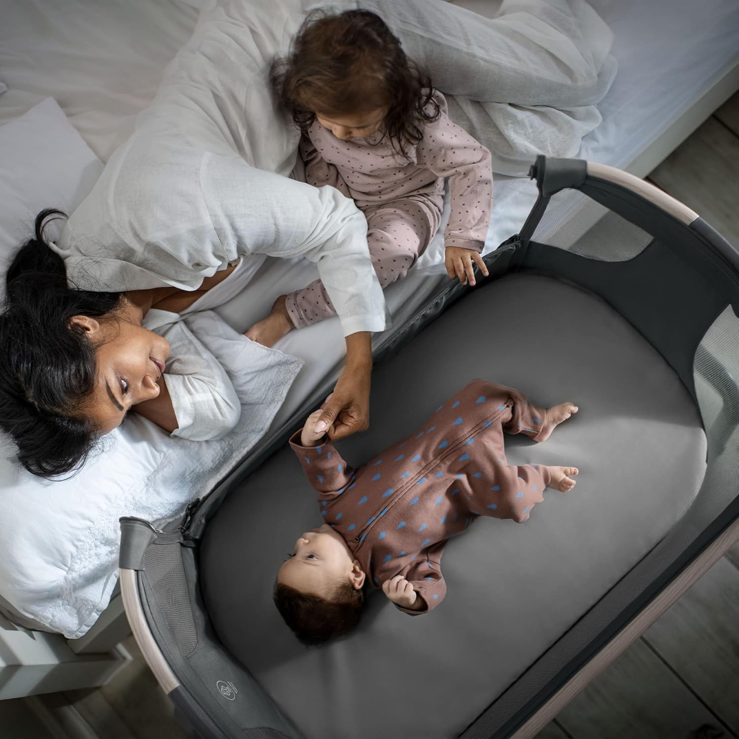 Maxi-Cosi Iora Air Cuna Colecho Bebe, Malla Integral, 0 - 6 meses (9 kg), Modo Mecedora, 4 Posiciones de Inclinación y 5 de A