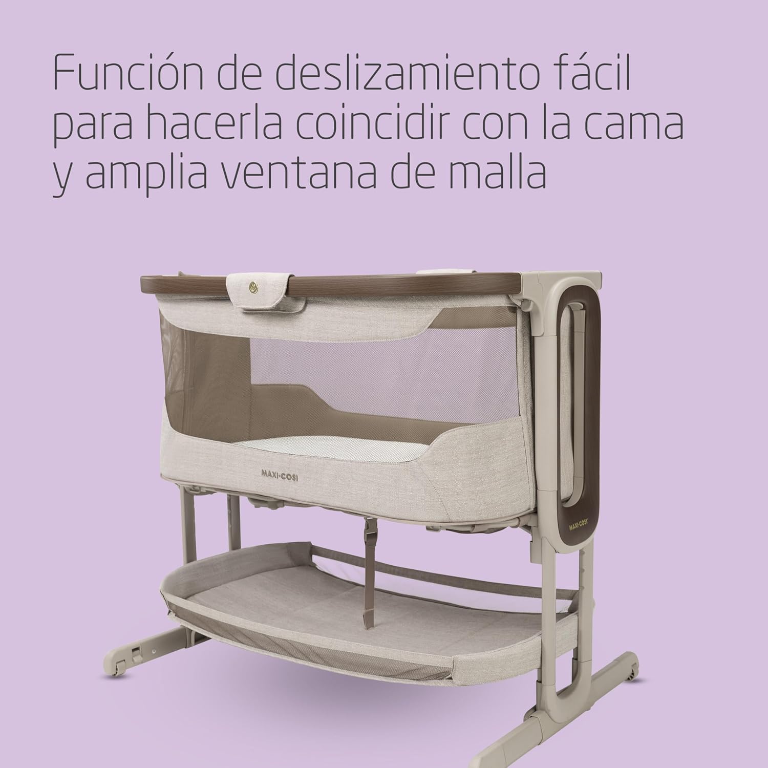 Maxi-Cosi Iora Select Cuna Colecho, 0–6 Meses (9 kg), Cuna Colecho Mecedora Plegable en 1 Paso, Colchón CloudCore 3 cm, 5 Niv