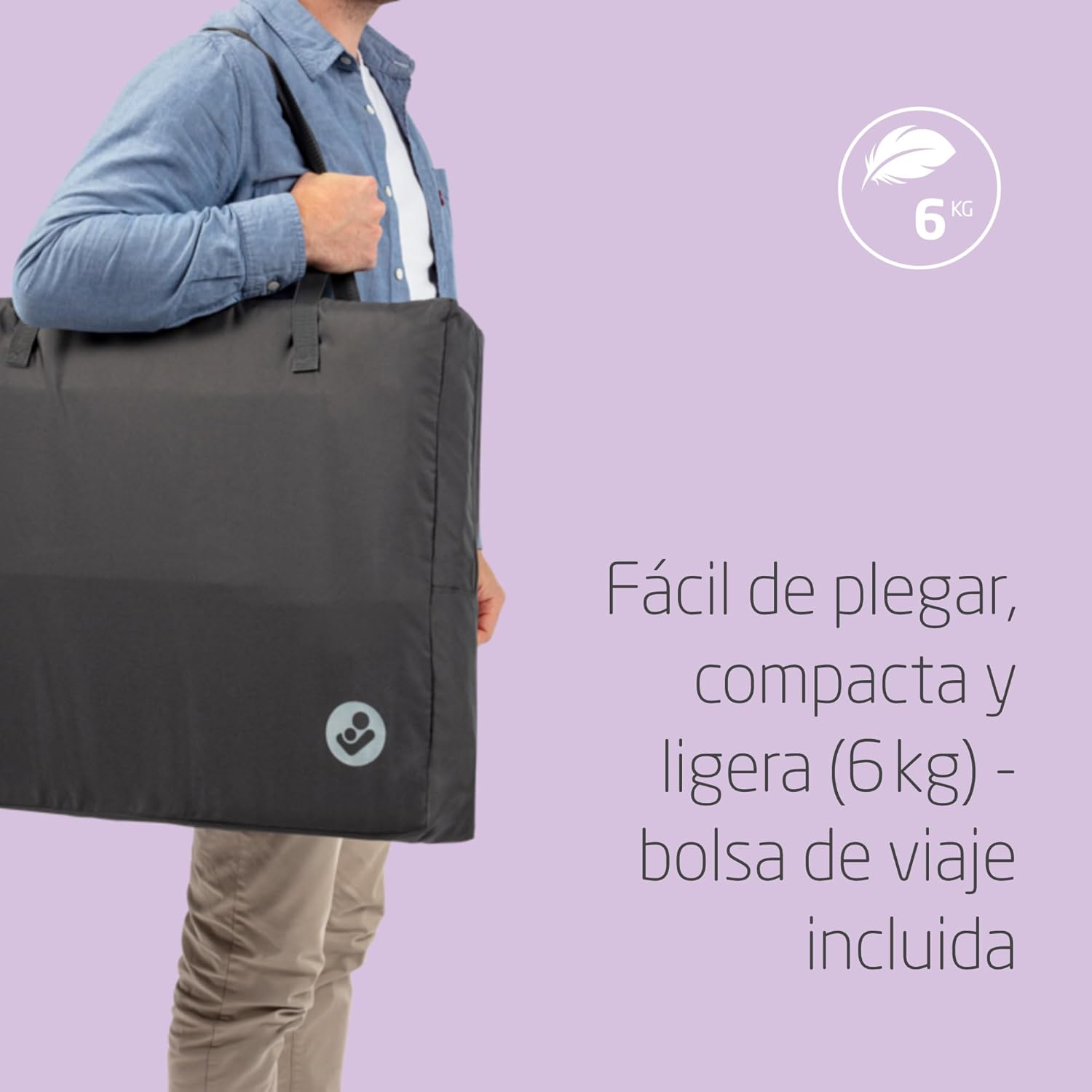 Maxi-Cosi Iris2, 2 en 1 Cuna de Viaje Bebé, de 0 a 3 Años, 0-15 kg, Cuna Bebé, 2 Niveles para Dormir, Ventana Lateral de Entr
