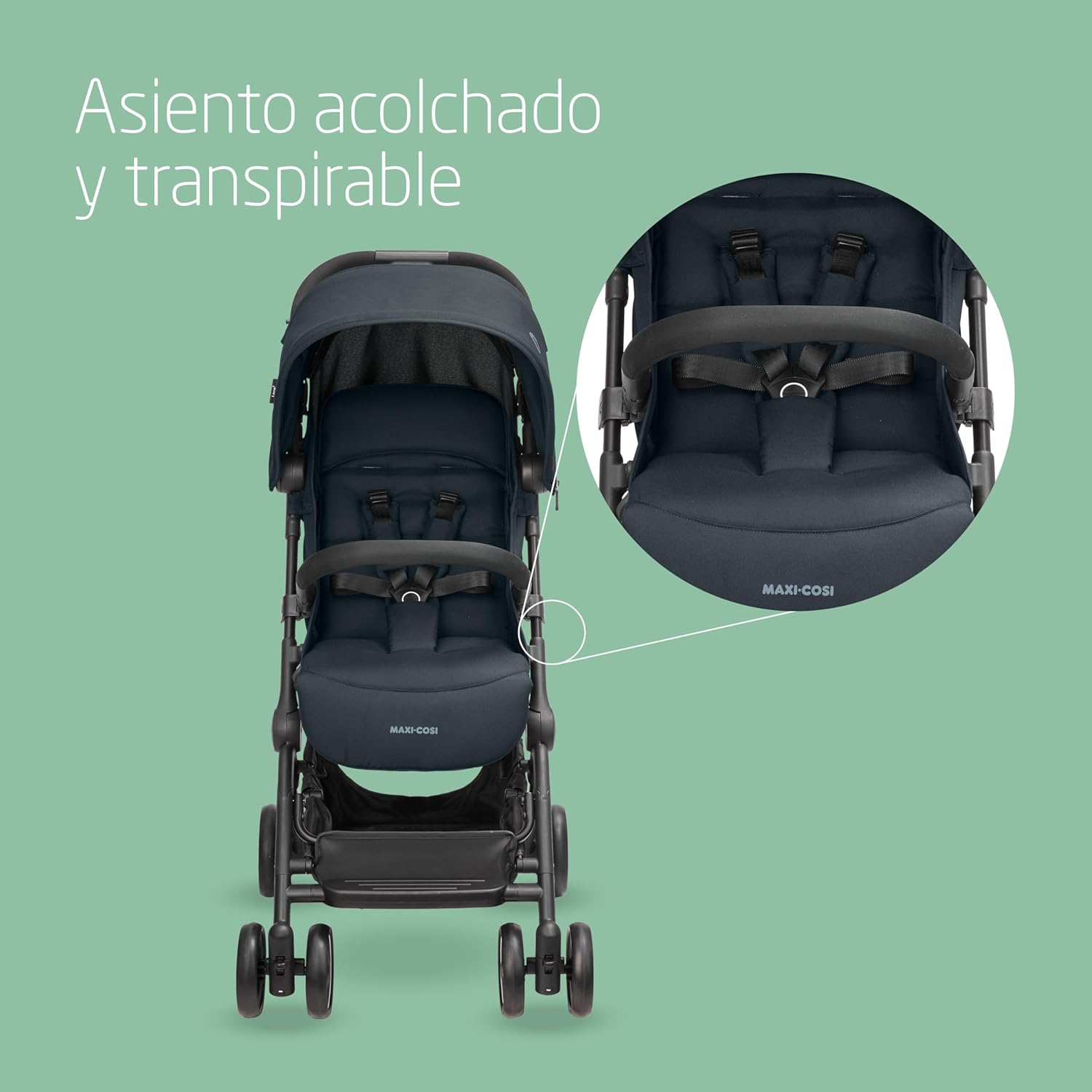 Maxi-Cosi Lara2, Silla de Paseo Ligera, 0-4 Años, 0-22 kg, Compacta, 3 Reclinaciones, Reclinación Total, Plegado Automático,
