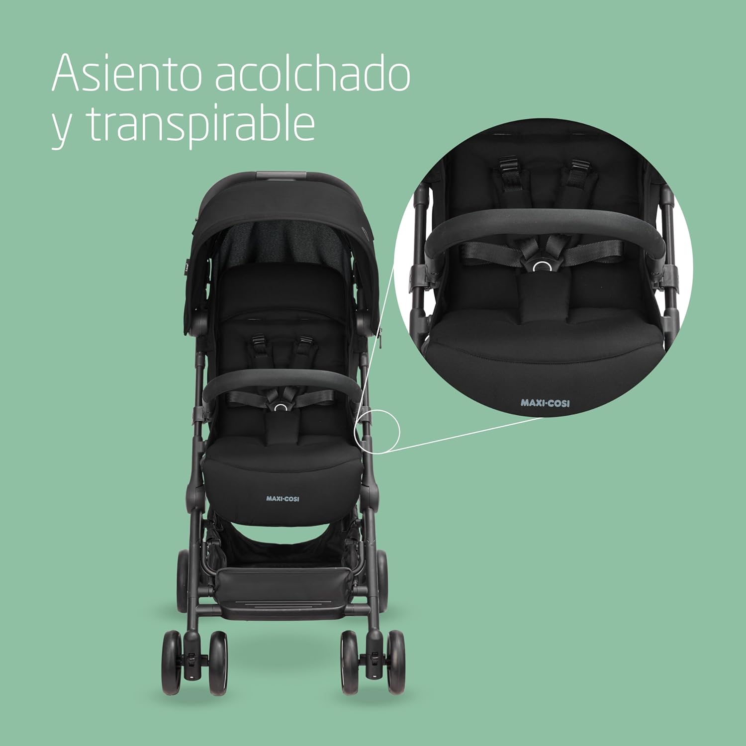 Maxi-Cosi Lara2, Silla de Paseo Ligera, 0-4 años, 0-22 kg, Silla Paseo Bebe Compacta, 3 Reclinaciones, Reclinación Total, Ple