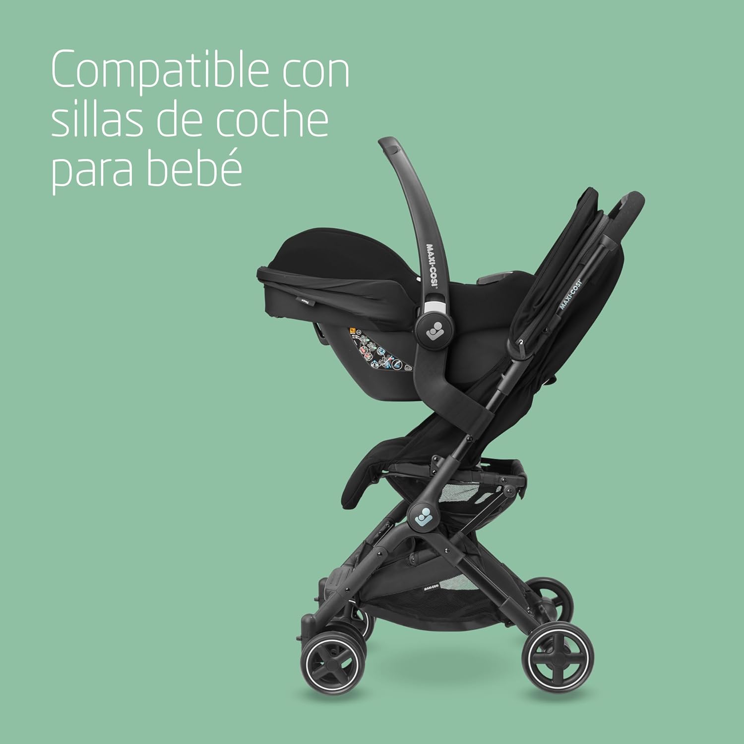 Maxi-Cosi Lara2, Silla de Paseo Ligera, 0-4 años, 0-22 kg, Silla Paseo Bebe Compacta, 3 Reclinaciones, Reclinación Total, Ple