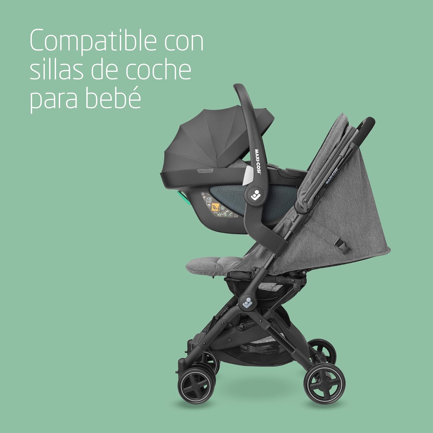 Maxi-Cosi Lara2, Silla de Paseo Ligera, 0-4 años, 0-22 kg, Silla Paseo Bebe Compacta, 3 Reclinaciones, Reclinación Total, Ple