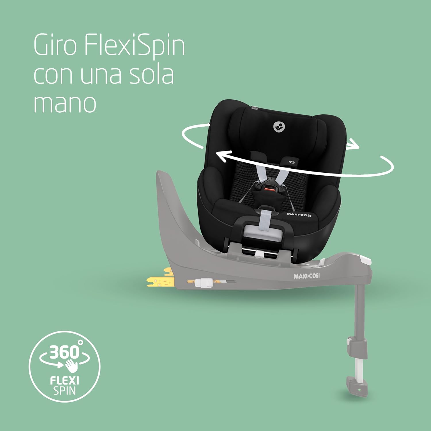 Maxi-Cosi Pearl 360 silla coche bebe i-Size, silla coche 360 giratoria para bebé y niño ISOFIX, 3 meses - 4 años (61-105 cm),